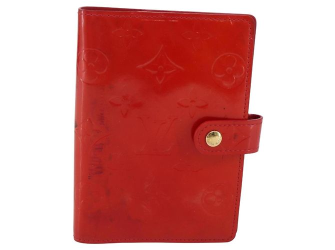 LOUIS VUITTON Cubierta de Planificador PM Monogram Vernis Roja R21003 Auth 145054 - vista 13