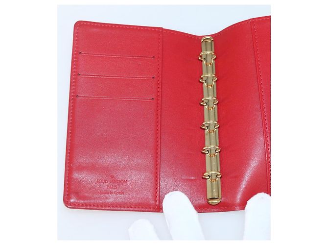LOUIS VUITTON Cubierta de Planificador PM Monogram Vernis Roja R21003 Auth 145054 - vista 19