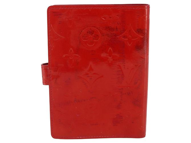LOUIS VUITTON Cubierta de Planificador PM Monogram Vernis Roja R21003 Auth 145054 - vista 2