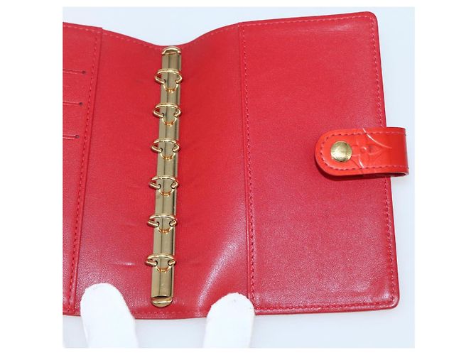 LOUIS VUITTON Cubierta de Planificador PM Monogram Vernis Roja R21003 Auth 145054 - vista 20