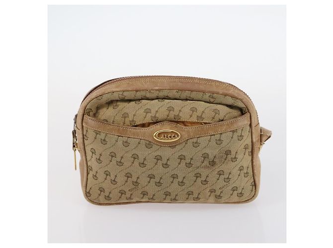 Gucci Bolso de Hombro Micro GG Supreme de Lona y Cuero 4Set Negro Beige Auth gh1007 - vista 18