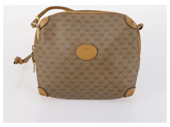Gucci Bolso de Hombro Micro GG Supreme de Lona y Cuero 4Set Negro Beige Auth gh1007 - vista 8