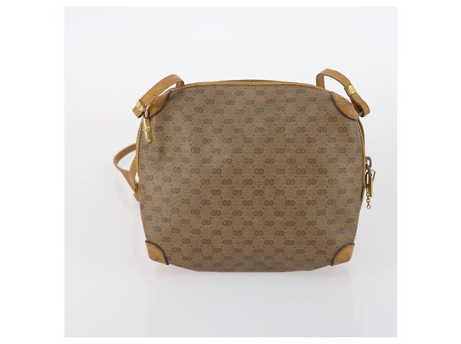 Gucci Bolso de Hombro Micro GG Supreme de Lona y Cuero 4Set Negro Beige Auth gh1007 - vista 9