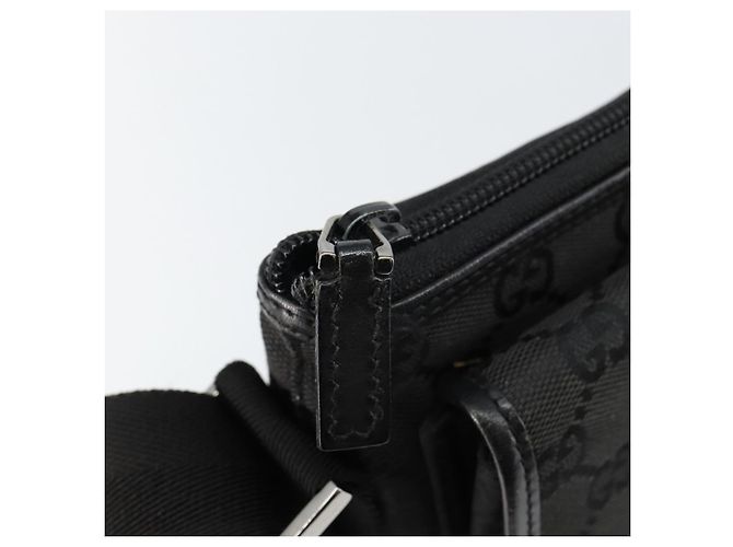 Borsa a Spalla Jackie GG Canvas Gucci Nera Argento 92646 Auth 143584 Nero - vista 10