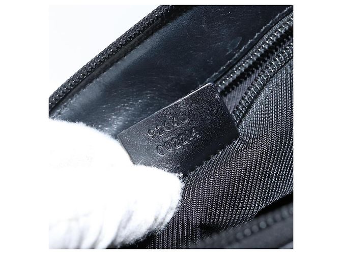 Borsa a Spalla Jackie GG Canvas Gucci Nera Argento 92646 Auth 143584 Nero - vista 12