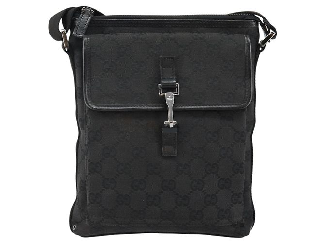 Borsa a Spalla Jackie GG Canvas Gucci Nera Argento 92646 Auth 143584 Nero - vista 13