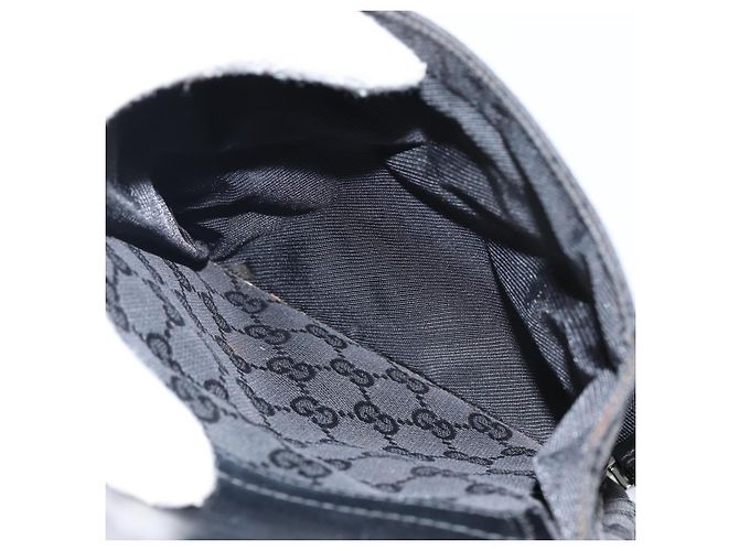 Borsa a Spalla Jackie GG Canvas Gucci Nera Argento 92646 Auth 143584 Nero - vista 22