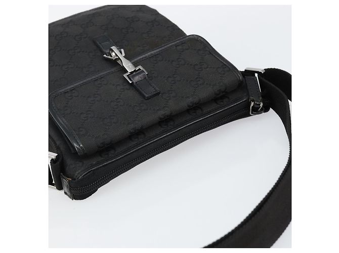 Borsa a Spalla Jackie GG Canvas Gucci Nera Argento 92646 Auth 143584 Nero - vista 6