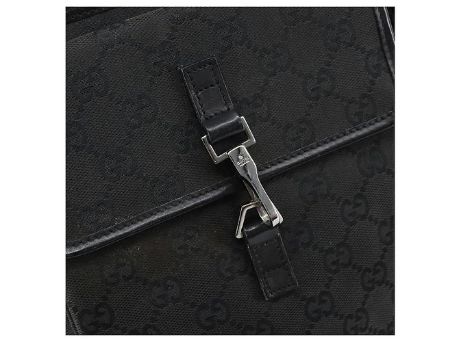 Borsa a Spalla Jackie GG Canvas Gucci Nera Argento 92646 Auth 143584 Nero - vista 9