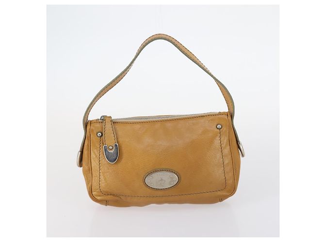 BALLY Borsa a Mano in Tela e Pelle 2 Pezzi Beige Bianco Auth am9153 - vista 10