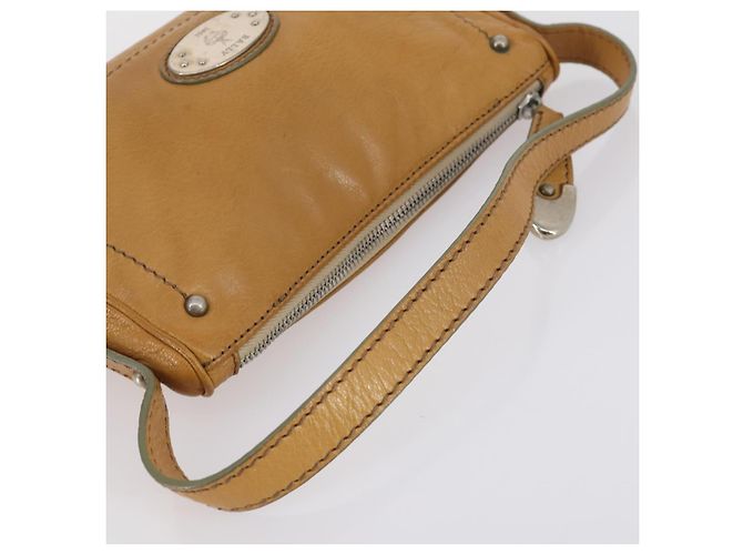 BALLY Borsa a Mano in Tela e Pelle 2 Pezzi Beige Bianco Auth am9153 - vista 13