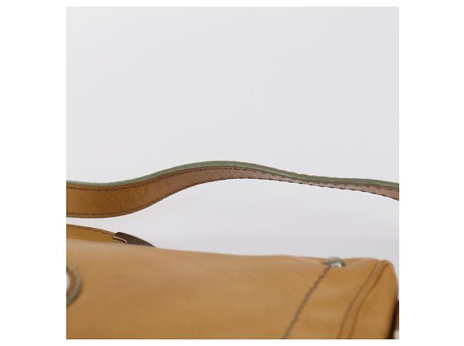 BALLY Borsa a Mano in Tela e Pelle 2 Pezzi Beige Bianco Auth am9153 - vista 14