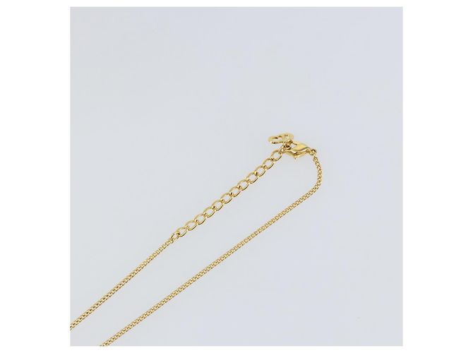 Collana Christian Dior metallo oro Auth sw1622 D'oro - vista 12