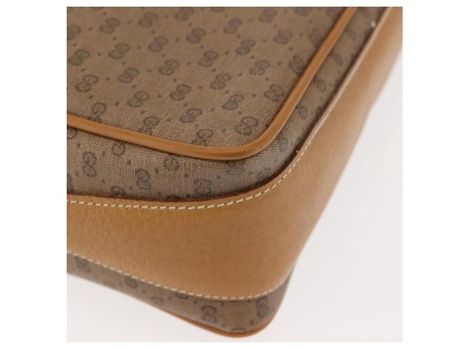 Gucci Borsa a Spalla Micro GG Supreme PVC Beige Oro 001 56 0860 Auth BA6743 D'oro - vista 14