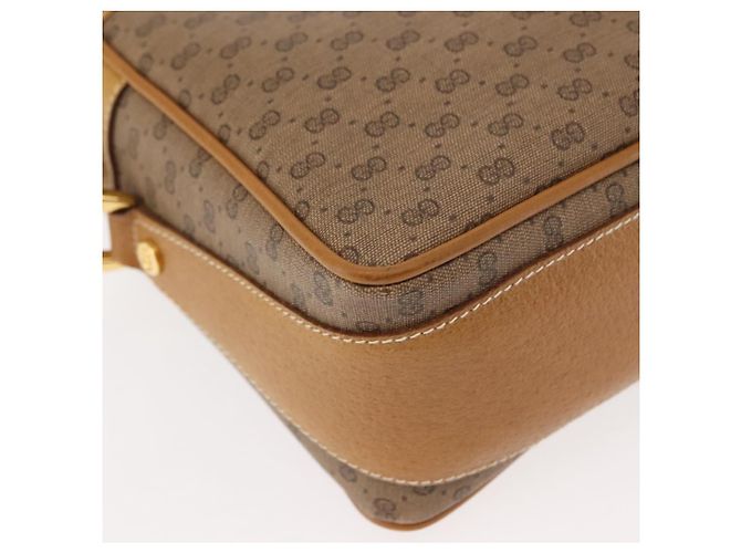 Gucci Borsa a Spalla Micro GG Supreme PVC Beige Oro 001 56 0860 Auth BA6743 D'oro - vista 15
