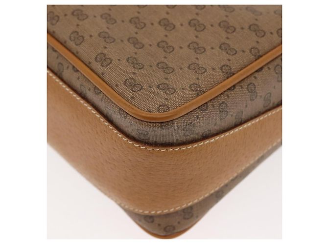 Gucci Borsa a Spalla Micro GG Supreme PVC Beige Oro 001 56 0860 Auth BA6743 D'oro - vista 16