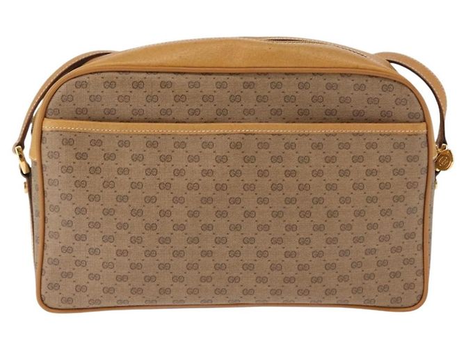 Gucci Borsa a Spalla Micro GG Supreme PVC Beige Oro 001 56 0860 Auth BA6743 D'oro - vista 2