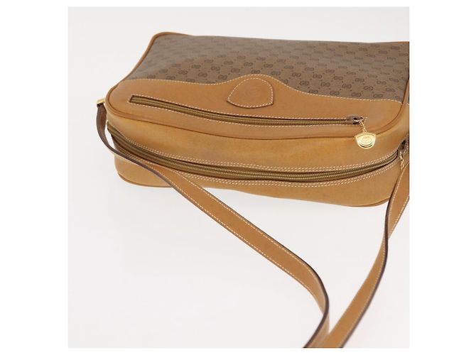 Gucci Borsa a Spalla Micro GG Supreme PVC Beige Oro 001 56 0860 Auth BA6743 D'oro - vista 6