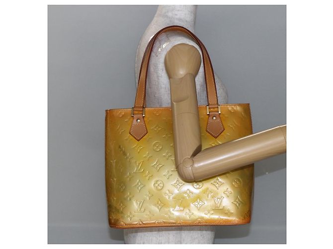 LOUIS VUITTON Borsa a Mano Monogram Vernis Houston Grigio M91053 LV Auth BA6519 - vista 22