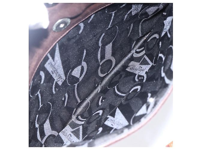 Borsa a Spalla in Pelle Marrone Salvatore Ferragamo Auth BA6796 - vista 11