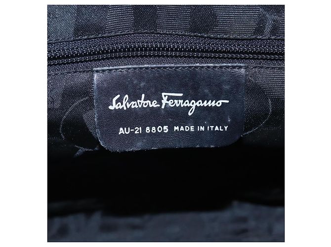 Borsa a Spalla in Pelle Marrone Salvatore Ferragamo Auth BA6796 - vista 12