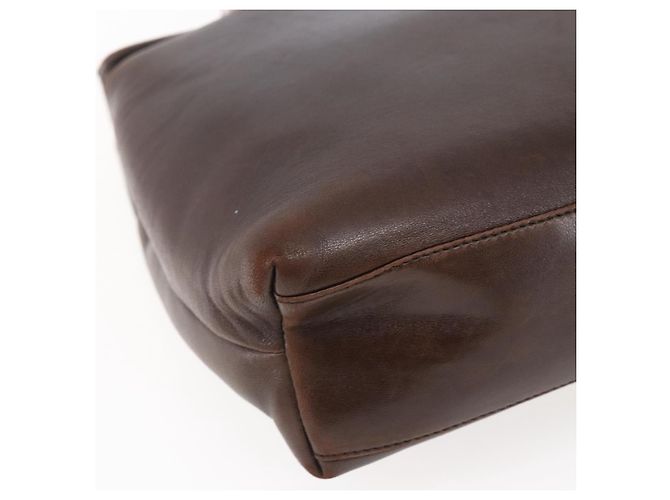 Borsa a Spalla in Pelle Marrone Salvatore Ferragamo Auth BA6796 - vista 14