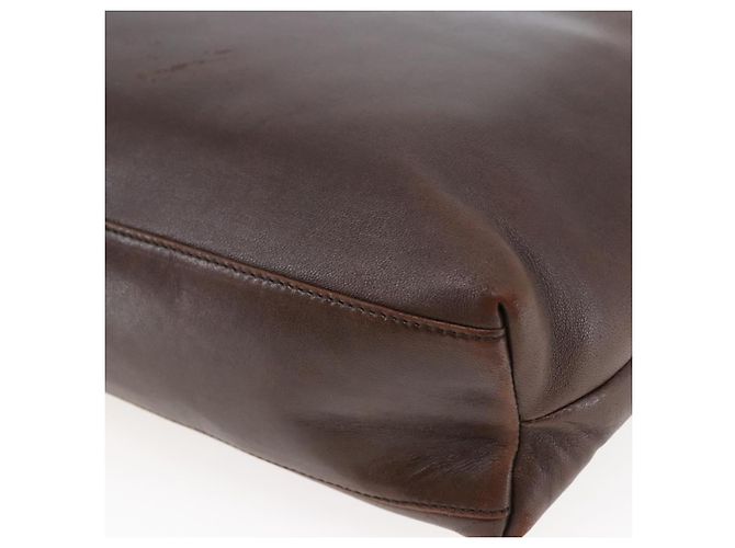 Borsa a Spalla in Pelle Marrone Salvatore Ferragamo Auth BA6796 - vista 15