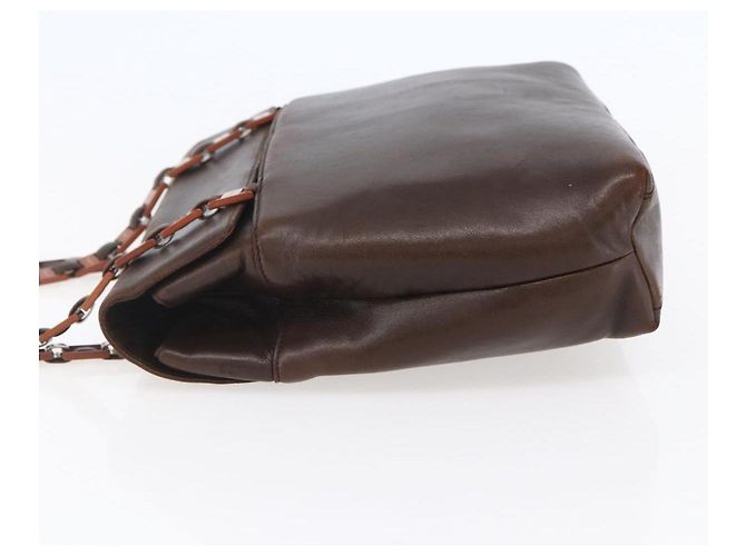Borsa a Spalla in Pelle Marrone Salvatore Ferragamo Auth BA6796 - vista 3