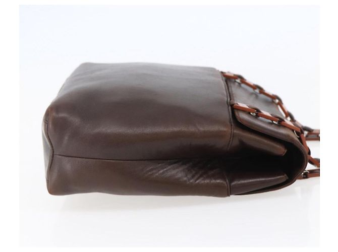 Borsa a Spalla in Pelle Marrone Salvatore Ferragamo Auth BA6796 - vista 4