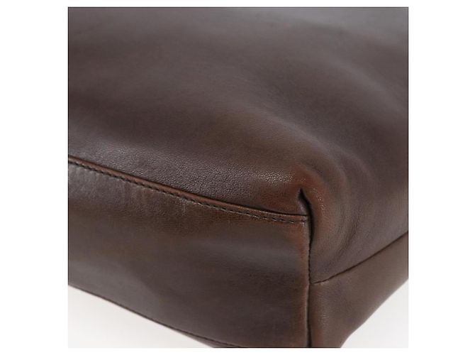 Borsa a Spalla in Pelle Marrone Salvatore Ferragamo Auth BA6796 - vista 9