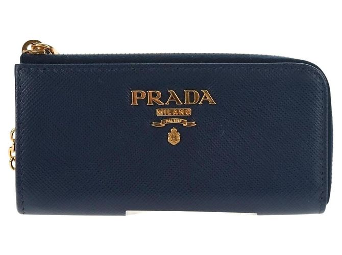 Saffiano PRADA Key Case Safiano leather Navy Auth am9283V Navy blue - view 13