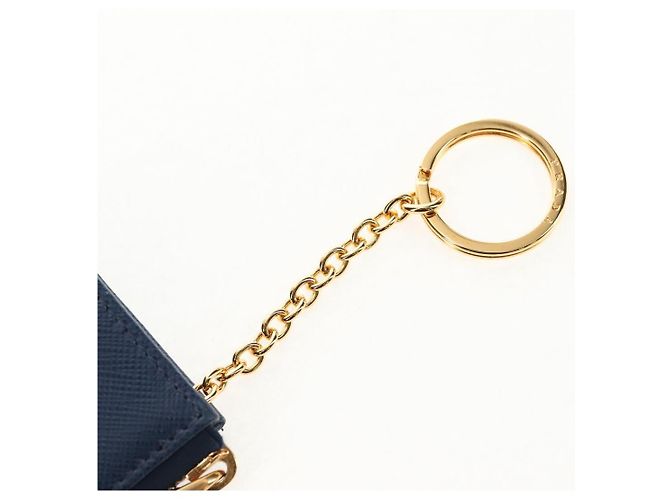 Saffiano PRADA Key Case Safiano leather Navy Auth am9283V Navy blue - view 8