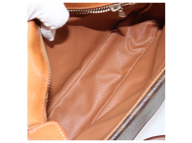 Céline Borsa a Spalla in Tela Macadam CELINE in Pelle PVC Marrone Oro Auth ep11087 D'oro - vista 11