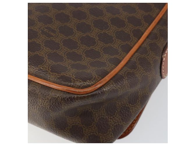 Céline Borsa a Spalla in Tela Macadam CELINE in Pelle PVC Marrone Oro Auth ep11087 D'oro - vista 15