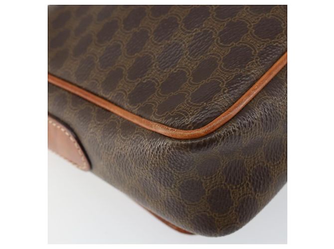 Céline Borsa a Spalla in Tela Macadam CELINE in Pelle PVC Marrone Oro Auth ep11087 D'oro - vista 16