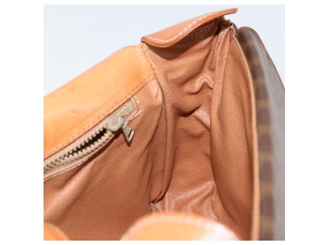 Céline Borsa a Spalla in Tela Macadam CELINE in Pelle PVC Marrone Oro Auth ep11087 D'oro - vista 18