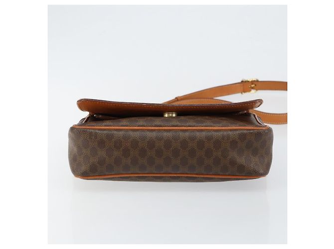 Céline Borsa a Spalla in Tela Macadam CELINE in Pelle PVC Marrone Oro Auth ep11087 D'oro - vista 5
