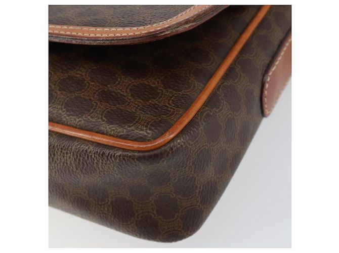Céline Borsa a Spalla in Tela Macadam CELINE in Pelle PVC Marrone Oro Auth ep11087 D'oro - vista 9