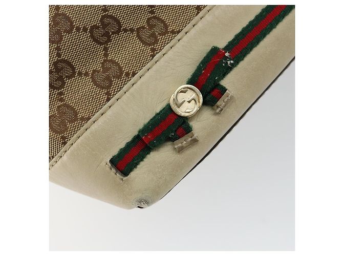 Borsa Pretty Sherry Line in tela GG Gucci beige e oro 257064 Auth 146262 D'oro - Ansicht 18
