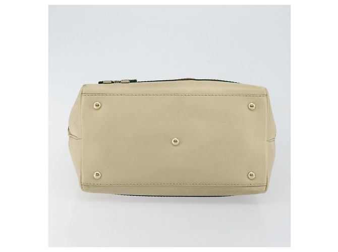 Borsa Pretty Sherry Line in tela GG Gucci beige e oro 257064 Auth 146262 D'oro - vista 5