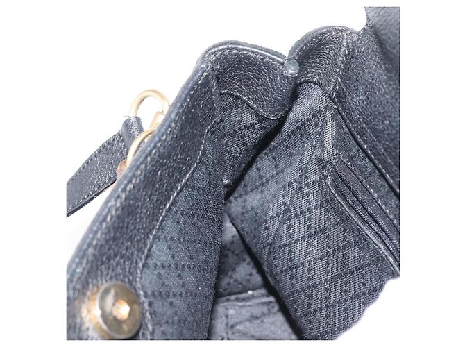 Borsa a mano in suede Gucci Bamboo 2way nera Auth BA6753 Nero - vista 22