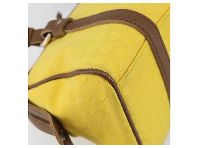 Autre Marque BORSO A MANO IN CANVAS INTRECCIATO BOTTEGA VENETA GIALLO ORO Auth hk3145 D'oro - vista 14