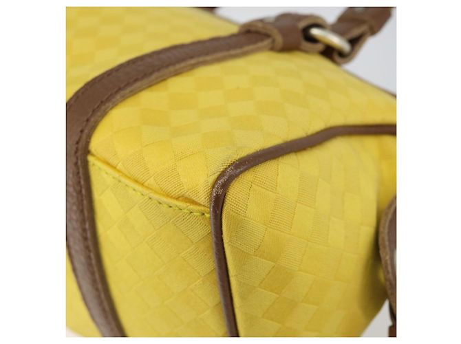 Autre Marque BORSO A MANO IN CANVAS INTRECCIATO BOTTEGA VENETA GIALLO ORO Auth hk3145 D'oro - vista 9