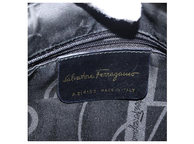 Borsa a Spalla Vala in Pelle Marrone Auth BA6802 di Salvatore Ferragamo - vista 12
