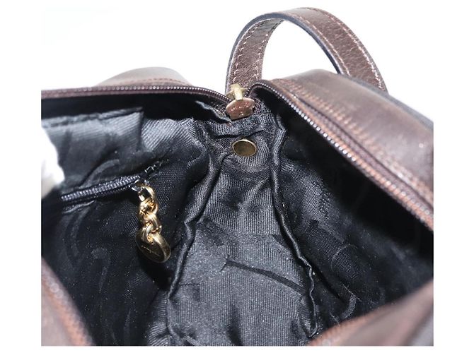 Borsa a Spalla Vala in Pelle Marrone Auth BA6802 di Salvatore Ferragamo - vista 18