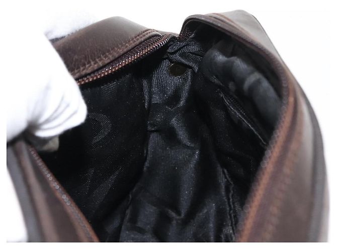 Borsa a Spalla Vala in Pelle Marrone Auth BA6802 di Salvatore Ferragamo - vista 19