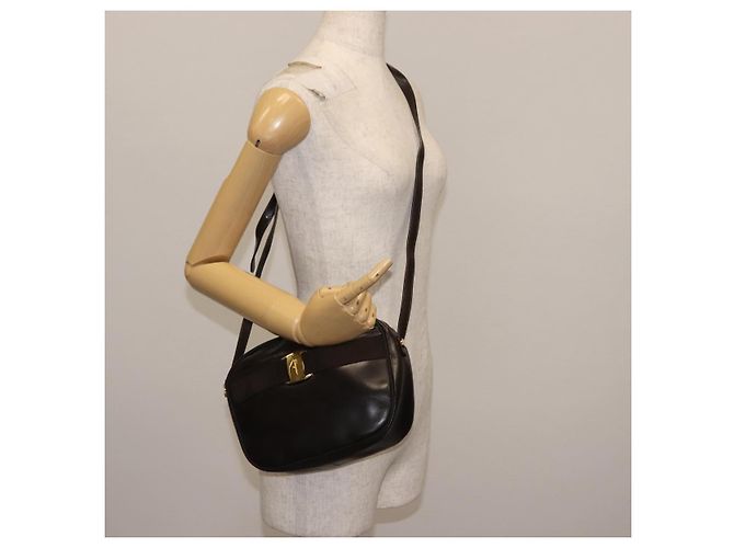 Borsa a Spalla Vala in Pelle Marrone Auth BA6802 di Salvatore Ferragamo - vista 22