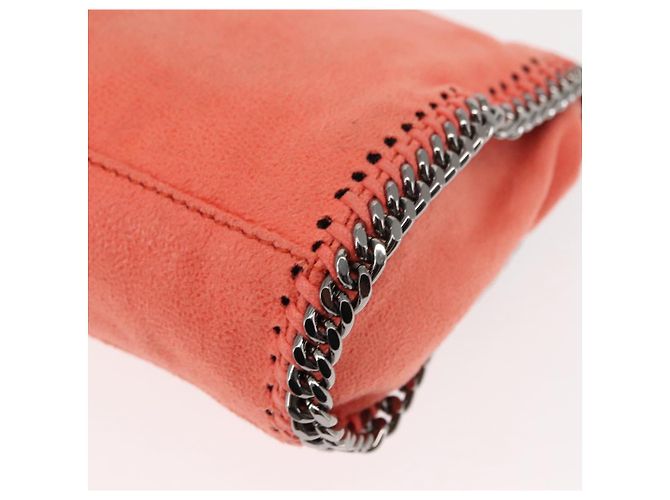 Autre Marque Borsa a spalla Falabella in suede arancione Stella McCartney 364519 Auth 145510 Argento - vista 16