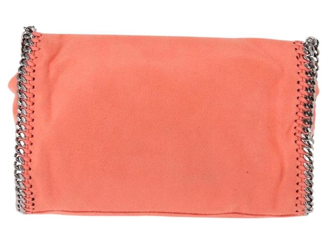 Autre Marque Borsa a spalla Falabella in suede arancione Stella McCartney 364519 Auth 145510 Argento - vista 2