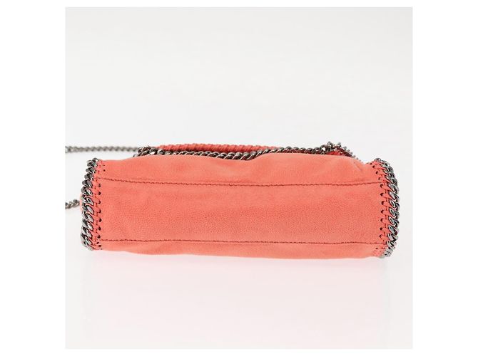 Autre Marque Borsa a spalla Falabella in suede arancione Stella McCartney 364519 Auth 145510 Argento - vista 5